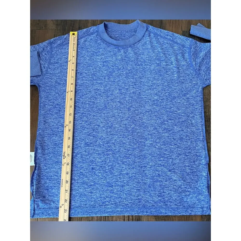 Nike Dri-Fit Running Top Long Sleeve Crewneck Shirt Thumbholes Size Medium Blue